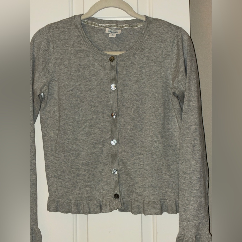 Sundance Light Gray Cardigan Sz M
